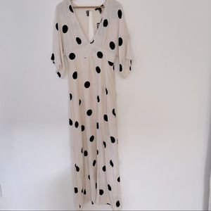 Polka dot maxi dress